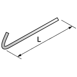 Подвес спица-крючок - 125мм 
